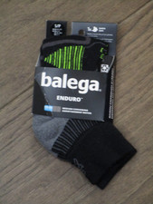 BALEGA ENDURO QUARTER RUNNING SOCKS IN BLACK SIZE SMALL