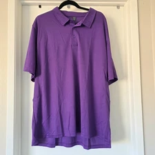 TACVASEN Mens Polo Shirt Short Sleeve Performance Golf Outdoor Purple 2XL NEW