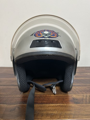 AFX XXL Open Face Motorcycle Helmet Silver w/ Clear Visor DOT 63‑64cm - Picture 2 of 8