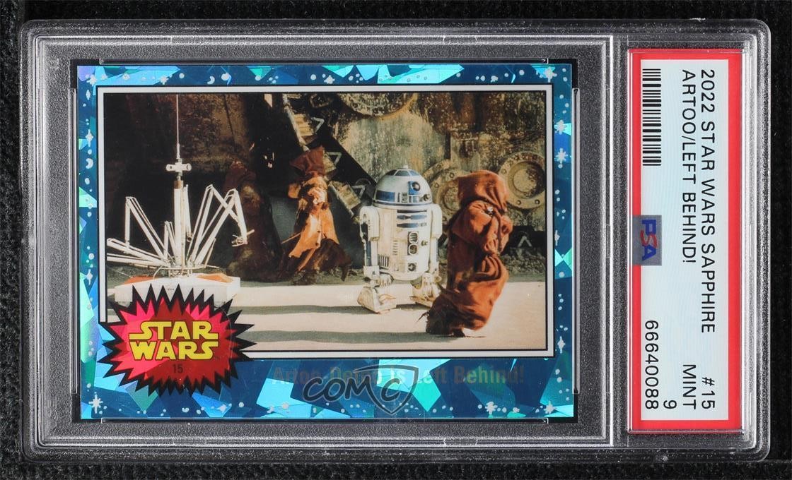 2022 Topps Chrome TOPPS CHROME SAPPHIRE EDITION STAR WARS #15 Artoo/Left Behind! front