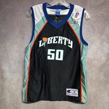 Vintage 90s Champion WNBA New York Liberty Rebecca Lobo 50 Jersey Womens M