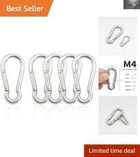 Durable Pear-Shaped Carabiners - 304 Stainless Steel - Ideal for Keychains
