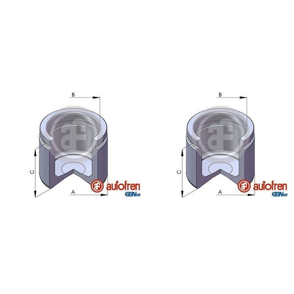 2X Autofren 60Mm Kolben Bremssattel Vorne Passend FüR Mercedes CLS E-KLASSE S-KL-image