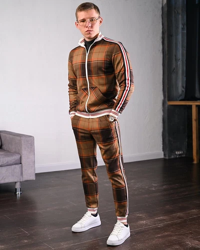 Conjunto de 2 piezas de chándal para hombre chándal hip hop pantalones chaqueta sudadera conjunto sudadera - Imagen 6 de 28