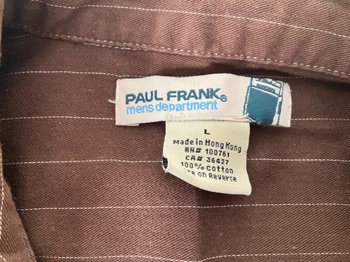 Paul Frank – Men – L – Brown Cotton Button-Down Shirt - Picture 2 of 8