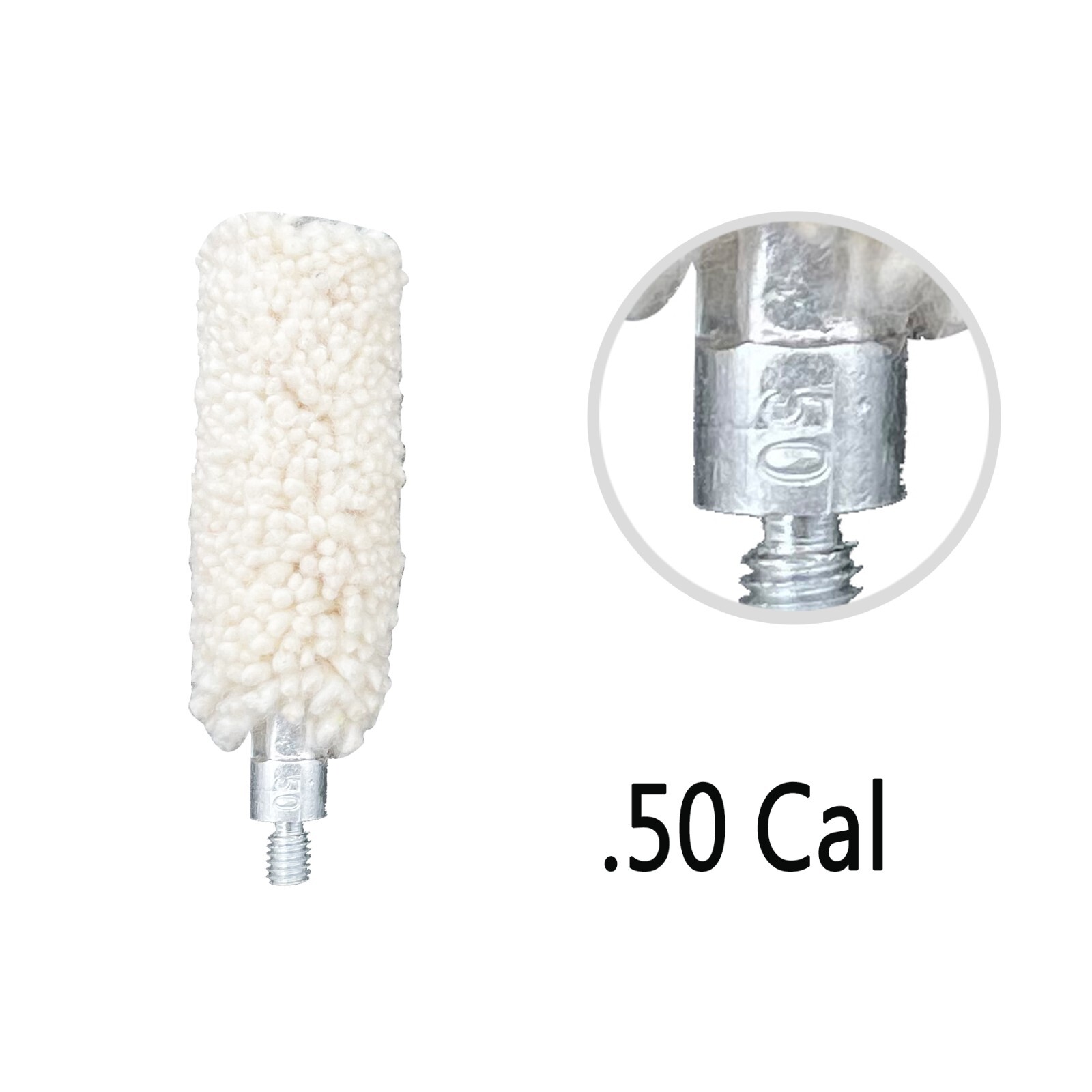 5 Pieces Gun Cleaning Mop Bore Cotton Mop Brush for 12GA, .22 Cal, .17