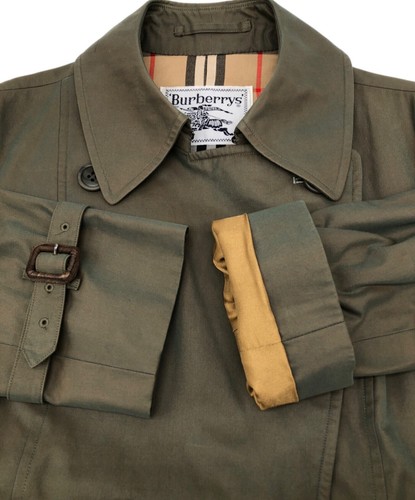 Burberrys Prorsum Trench Coat Olive Cotton with Belt Woman EL - Picture 5 of 10