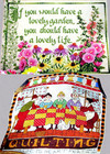 Lovely Garden Equals Lovely Life Quilting Bee Ladies Cross Stitch Patterns