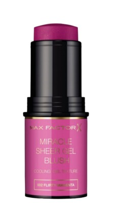 2 x MAX FACTOR MIRACLE SHEER GEL BLUSH JE 1 MAGENTA/ROSE 8g NEU KOSTENLOSER VERSAND 