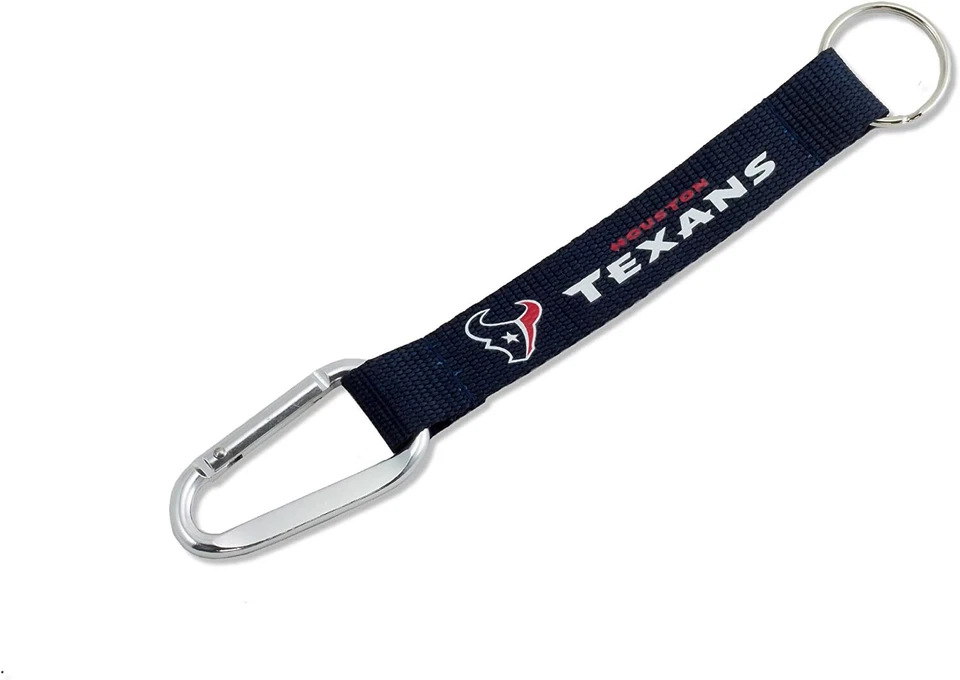NFL Carabiner Lanyard Keychain Texans Broncos Eagles Vikings - Image 3 of 4