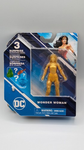4" Gold Wonder Woman DC Figure & 3 Surprise Accessories New 2022 Spin Master