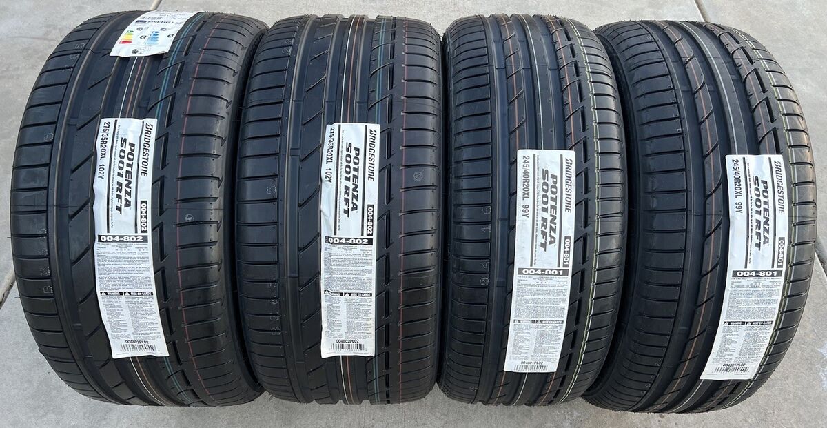 4X NEW Tires Bridgestone Potenza S001 RFT Run Flat (2X) 245 4X NEW Tires Bridgestone Potenza S001 RFT Run Flat (2X) 245