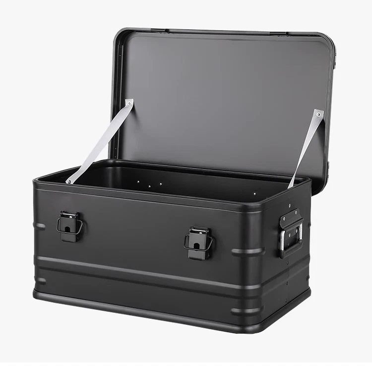 Caja de almacenamiento de coche al aire libre de 22 pulgadas estuche organizador de camping caja de herramientas portátil de aluminio Foto 2 de 4