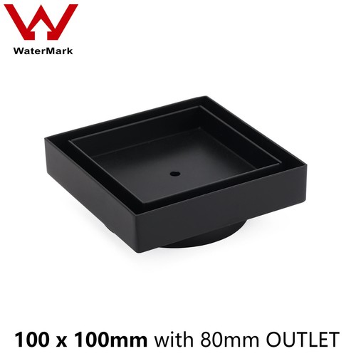 Matte Black Square Bathroom Wall Spout Basin Mixer Tap Shower Head Grate Waste - Picture 151 of 198