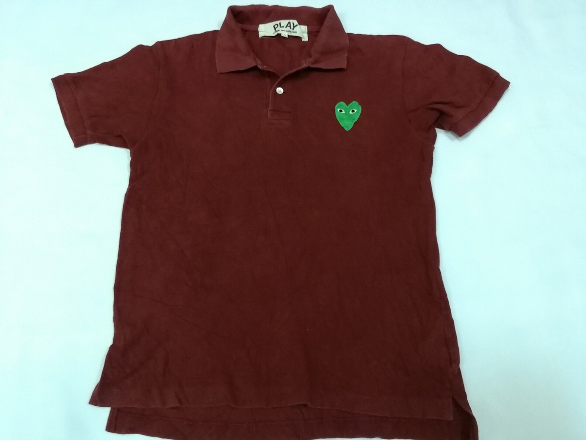 COMME DES GARCONS Play Logo Collar Polo Shirt T S 2007 Junya