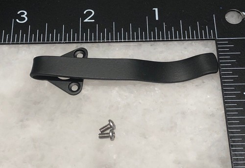 Black Titanium Deep Carry Pocket Clip For Spyderco Military Knife - Right Hand - 第 3/9 張圖片