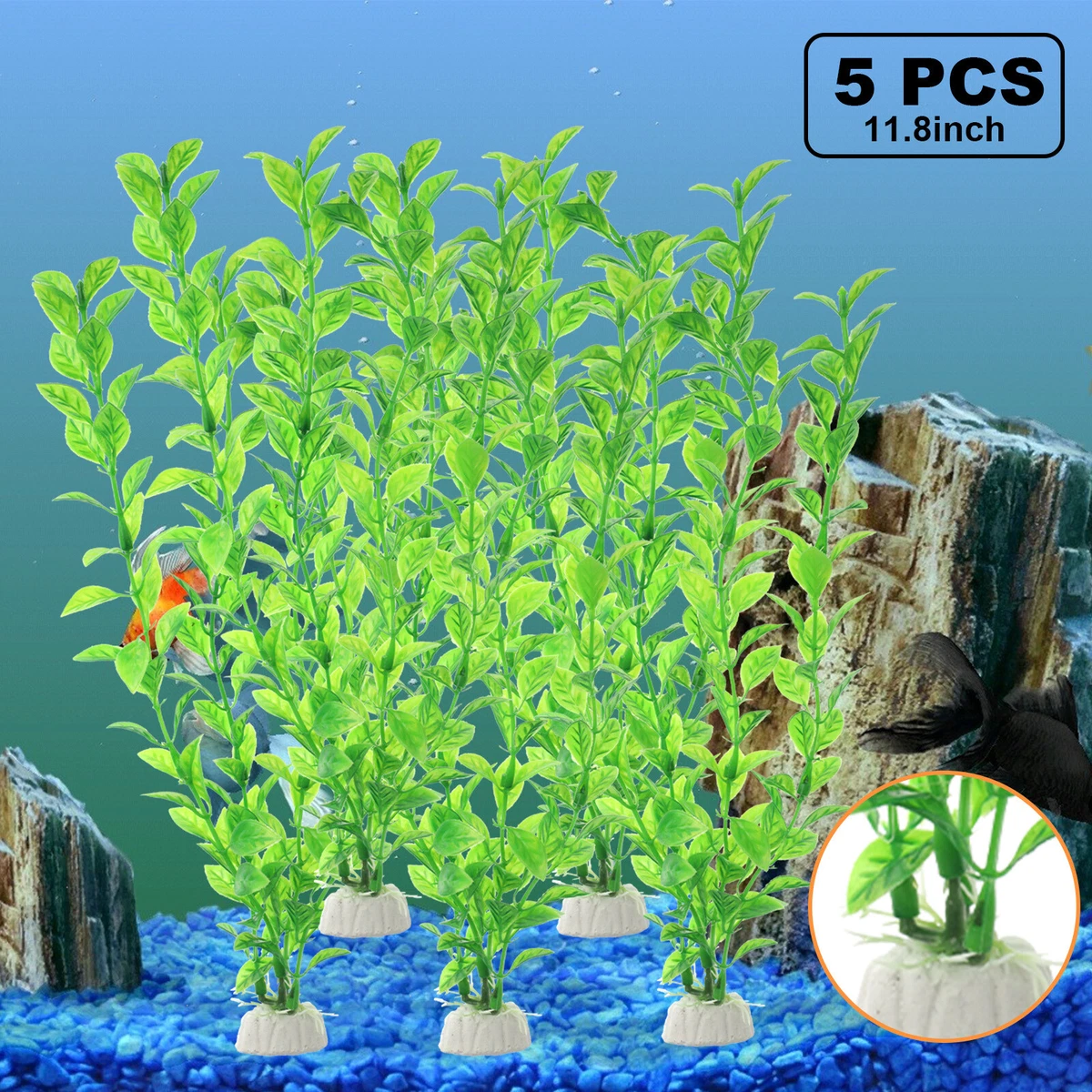 Realistic Plastic Aquarium Plants