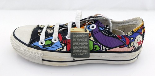 Converse Shoes Chuck Taylor Ox Graffiti Black Sneakers Mismatch Womens 5/6 - 第 3/9 張圖片