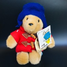Eden Paddington Bear Red Felt Coat Blue Hat Teddy Bear Plush 10" NEW