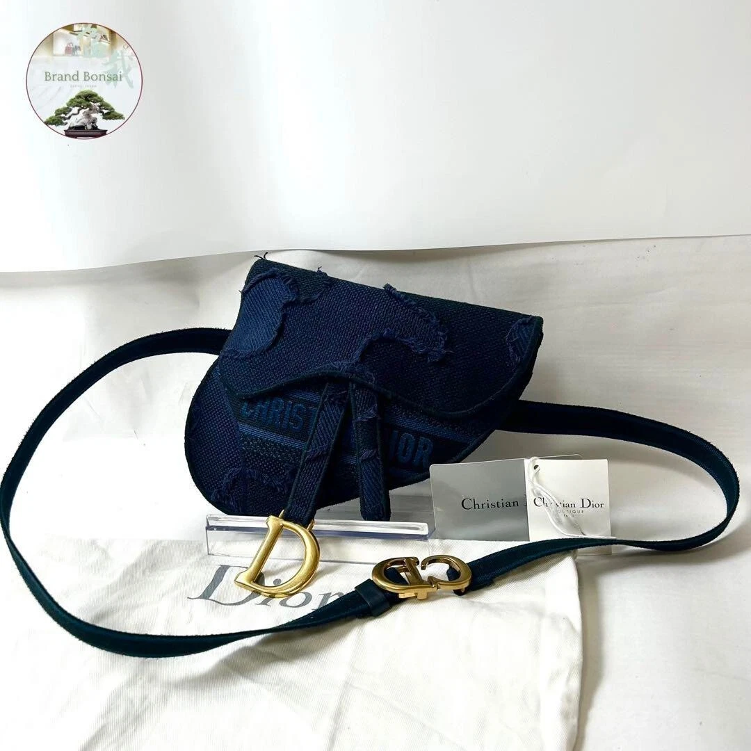 Beau sac bandoulière/taille selle Dior en toile jacquard[authentique]
