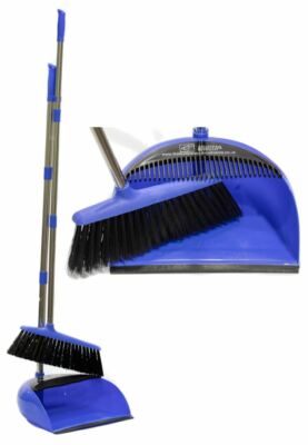 Blue Long-Handled Dustpan and Brush storng Plastic Blue Long-Handled Dustpan and Brush storng Plastic