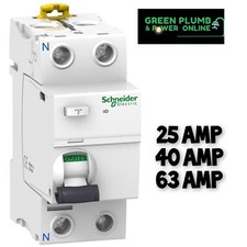 SCHNEIDER 25 40 63 AMP 30mA 2 POLE RCCB RCD TYPE A-SI A9R61 ILD ACTI9