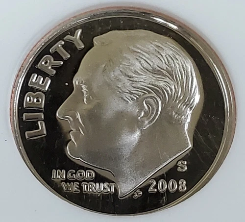 2008-S Roosevelt Clad Proof Dime 10c NGC PF 70 Ultra Cameo 