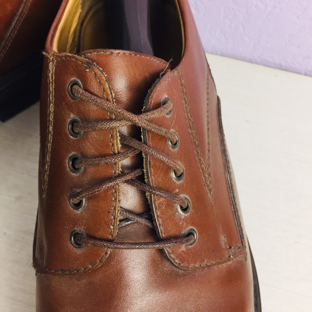 CLARKS Oxford 36793 Brown Leather Mens Dress Shoes Size 11.5  display picture 1