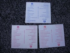 The Game Of Scattergories - Juego Repuestos y Piezas 3 x Lista Cartas 1 a 12