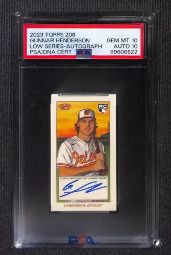 2023 Topps 206 Low Series On-Card Autograph GUNNAR HENDERSON PSA 10 Auto 10 RC🔥