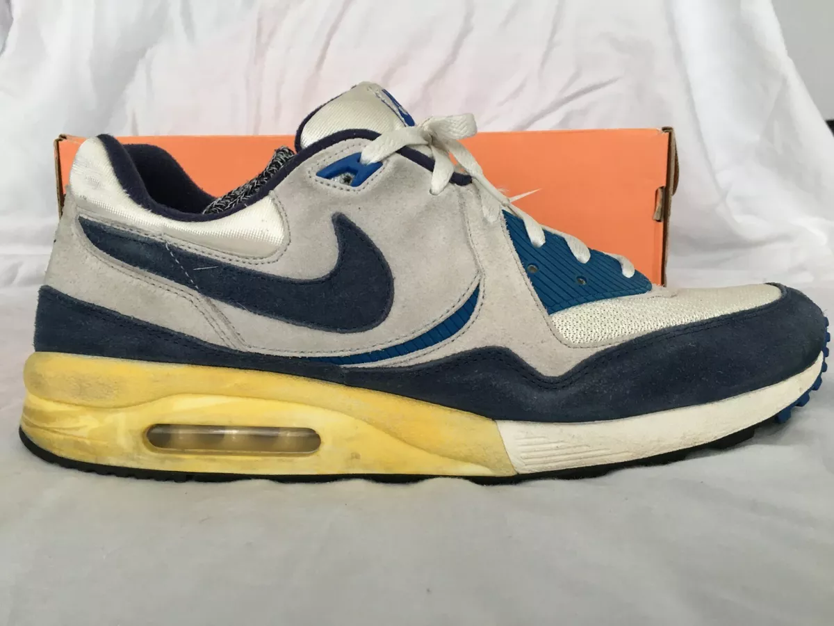 NIKE AIR MAX LIGHT VINTAGE QS uk 12 white midnight navy ntrl grey 2011