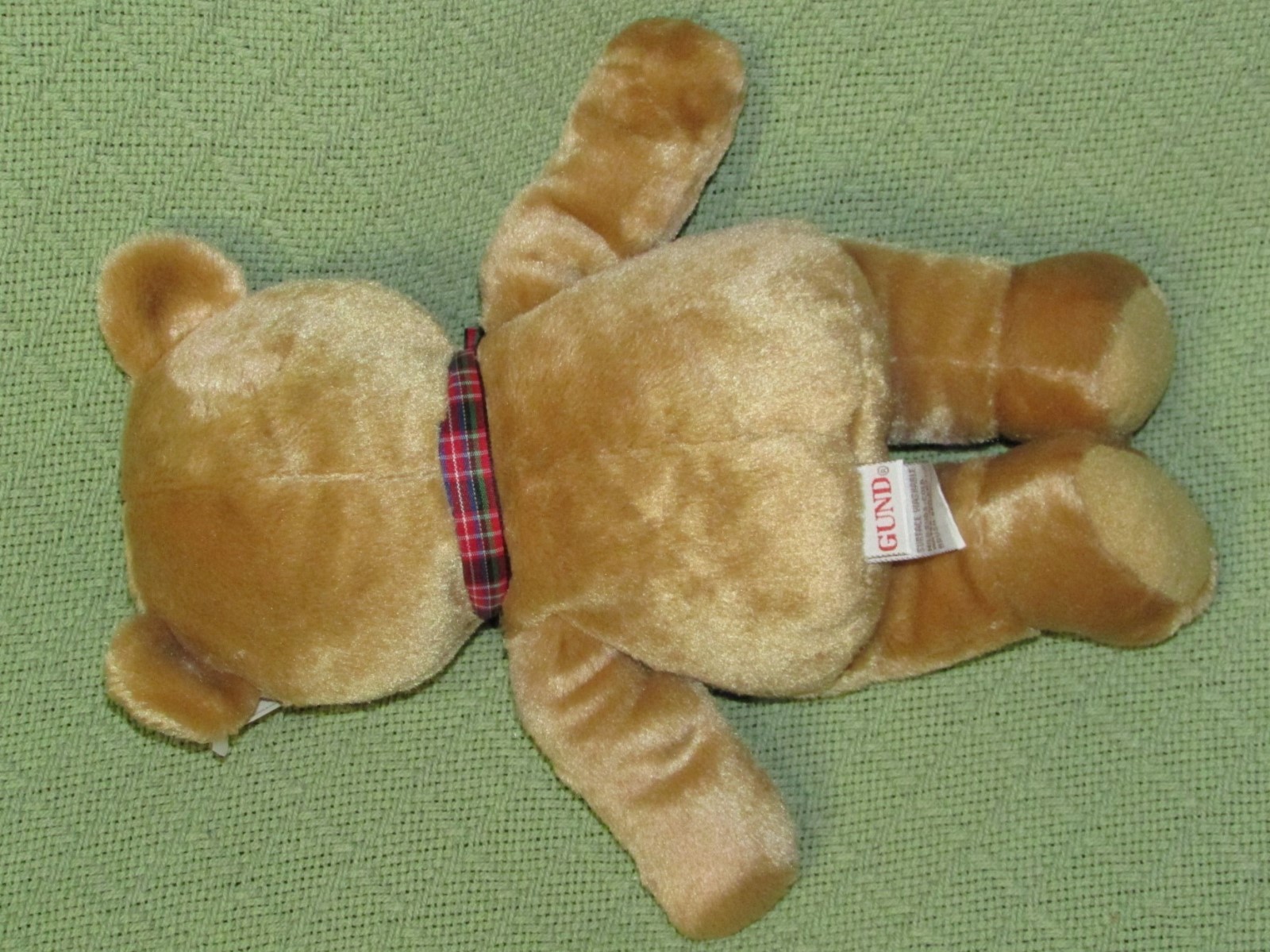 GUND BO BEAR PLUSH TEDDY w/HANG TAG 12" STUFFED ANIMAL TAN BROWN RED