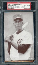 1947-1966 Exhibits Baseball Ernie Banks Bat on Shoulder Script PSA 6