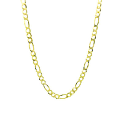 Decomerika 14K Gold Figaro Glieder Anhänger Kette Halskette 2,0-5,7 mm 16-28'' Damen