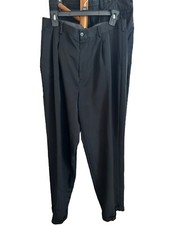 Van Heusen Classic Fit Flat Front Non Iron Pants Slacks Men  s Size 34x34 Black