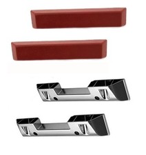 1964 - 1966 Mustang Arm Rest Set - Dark Red - Arm Rest Pad Base Set