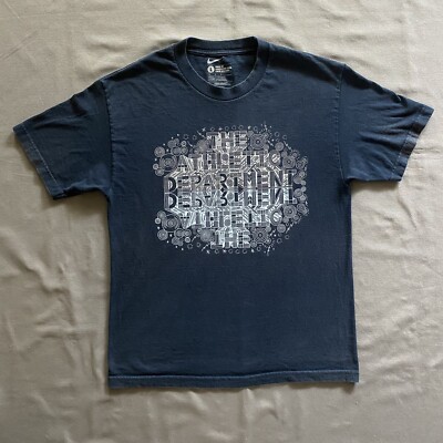 2010s Nike T Shirt Mens Large Blue The Athletic Department Loose