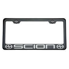 Black Chrome Scion Titanium Gun Metal Laser Engraved Etched License Plate Frame