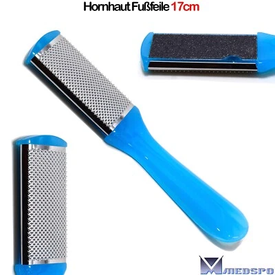 MEDSPO Hornhaut Fußfeile Hornhautentferner Fußpediküre doppelseitig Fußschaber Podologe