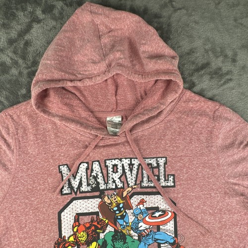 Marvel Sweater Youth XXL 19 Red Hoodie Pullover Sweatshirt Casual Big Print - Picture 8 of 16