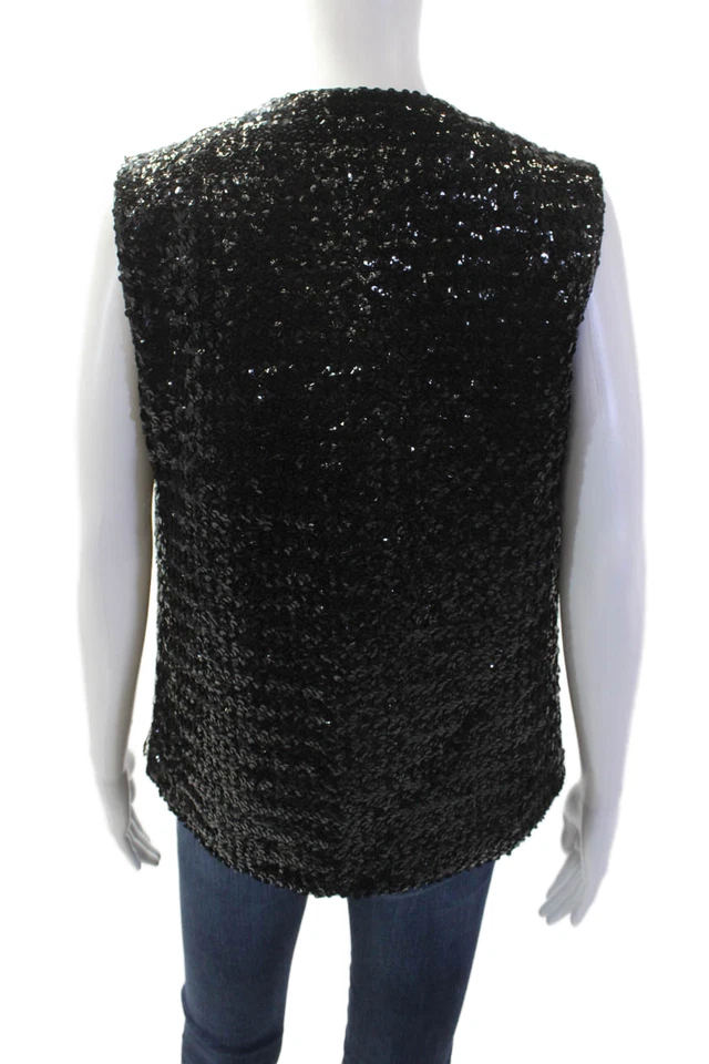 Chaleco Busto Saks Fifth Avenue Mujer Negro Años 80 Sin Mangas 32 Talla S Foto 3 de 4