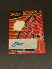 2020-21 Ayo Dosunmu Rookie Jersey Autographs Red Wave Panini Select#RJ-ADM Bulls