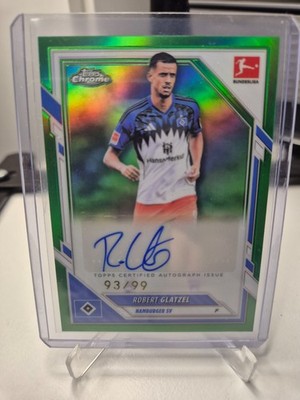 Robert Glatzel True Green /99 Autogramm - HSV - Topps Chrome Bundesliga 2025-26