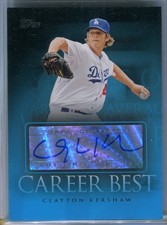 Clayton Kershaw Dodgers 2009 Topps Series 2 Career Best Autograph CBA-CK Auto