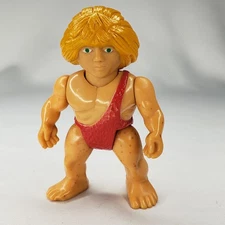 Vintage 1987 Playskool Definitely Dinosaurs Caveman Figure Blonde Hair Red Sash