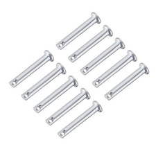 Single Hole Clevis Pins,5mm x 30mm Flat Head Zinc-Plating Steel  10 Pcs