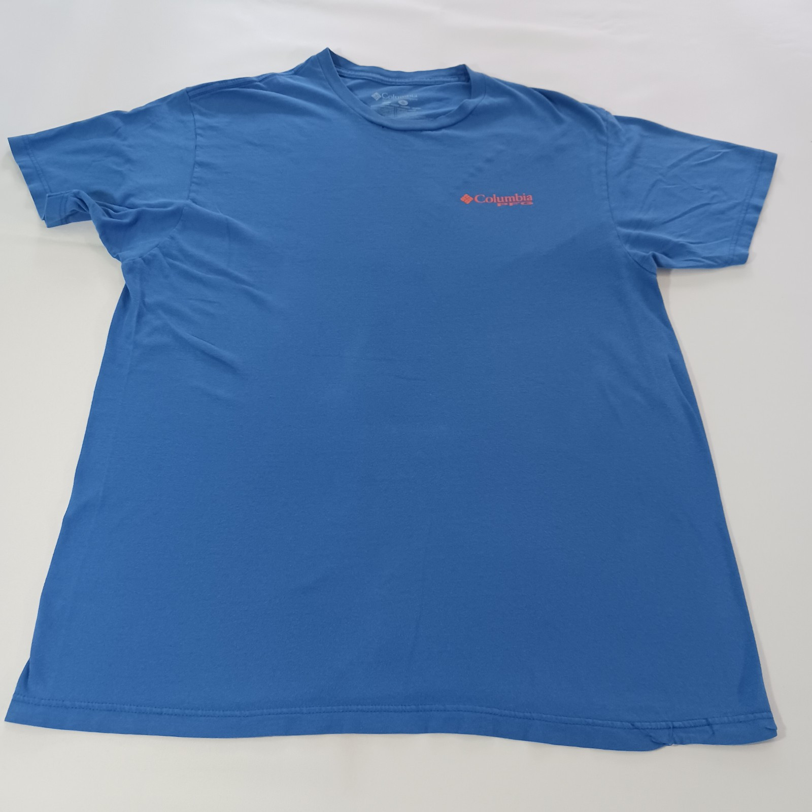 Columbia PFG Men's Blue Short Sleeve Cotton Tee T-Shirt Size Large