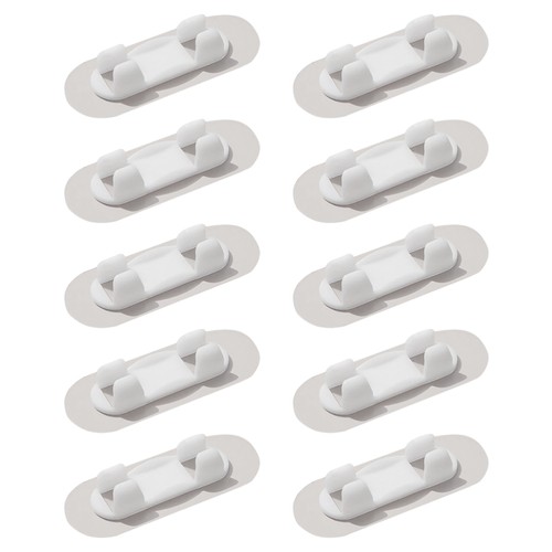 10 Pcs Self-adhesive Wire Manager Cable Storage Organizer Convenient Clip - 第 1/12 張圖片
