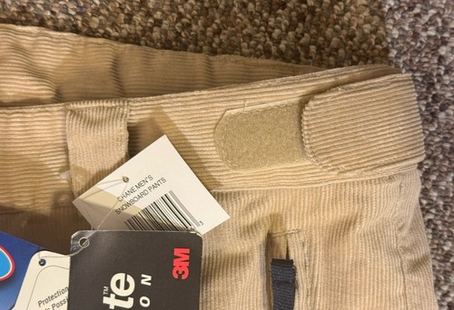 NWT Crane Sports Men's Snowboard Pants Tan Corduroy Waterproof Windproof XL - Picture 6 of 12