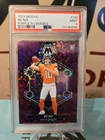 Bo Nix 2024 Mosaic #312 Purple No Huddle /50 PSA 9